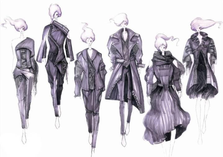 創意女裝手繪效果圖 女裝設計的藝術與時尚融合